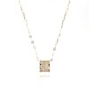 dcb4e80414bc0c4c Korea Fine Jewelry 14k Real Gold Plated Micro-inlaid Zircon Flashing Diamond Letter Necklace Clavicle Chain Necklaces for Woman