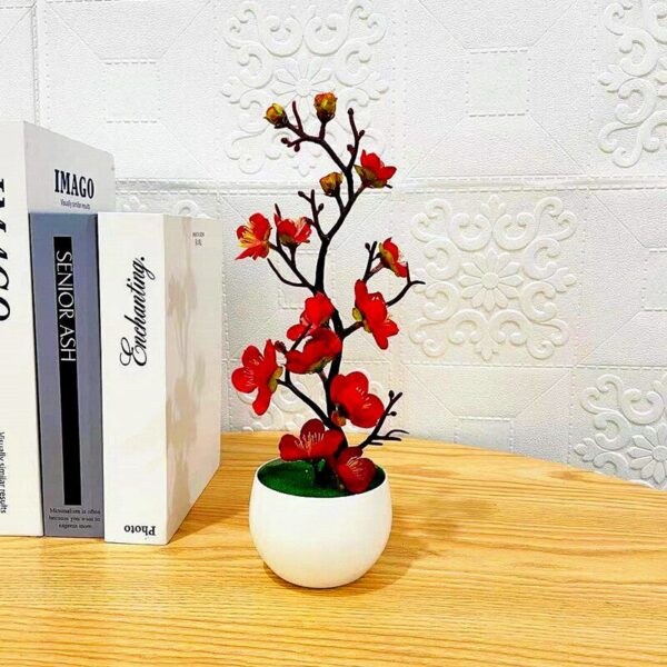 Artificial Bonsai Small Tree Simulation Pot Plants Fake Flowers Table Potted Ornaments Home Decoration Hotel Garden Decor