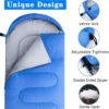 Schlafsack Outdoor,Blauer Tragbarer Schlafsack 4 Jahreszeiten 210 * 75cm, mit Kissen und Augenmaske und Ohrstöpsel, Geeignet Schlafsack Erwachsene und Kinder für Camping, Strand und Wandern