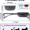 Y YHY Ceramic Raised Pet Bowls 12 oz Capacity 2.75” Height Sturdy Metal Stand, Grey