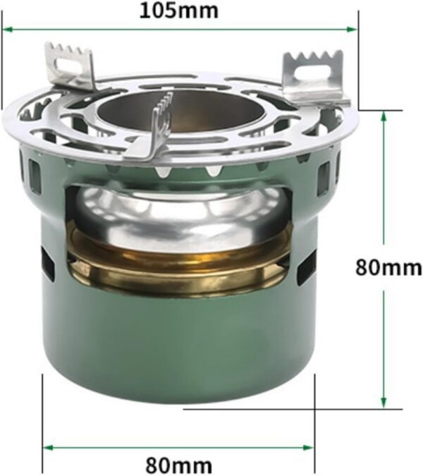 Luwecf Mini Portable Camping Stove Fishing Stove Camping Cooking Stove Outdoor Stove with Storage Bag Hiking Stove Alcohol Stove with Pot Holder for Camping Hiking Traveling Fishing Picnic