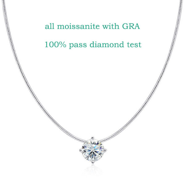dcf3525dde213287 Smyoue 0.5-2CT D Color Certified Moissanite Necklace for Women Sparkling Lab Diamond 100% Sterling Sier Pendants Wholesale
