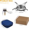 Camping Gas Stove Portable Single Burner 2800W Mini Pocket One-Piece Gas Burner Backpacking Cooking Folding Stove Camping Cookware for Picnic Camping Trekking Fishing Outdoor Activities