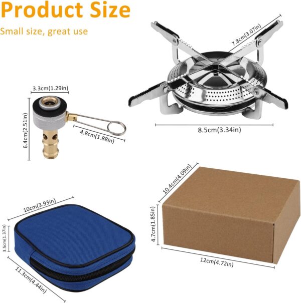 Camping Gas Stove Portable Single Burner 2800W Mini Pocket One-Piece Gas Burner Backpacking Cooking Folding Stove Camping Cookware for Picnic Camping Trekking Fishing Outdoor Activities