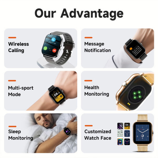 dd0784ee5bec02ec 2023 NEW SmartWatch Android Phone 1.44" Color Screen Full Touch Custom Dial Women Bluetooth Call Smart Watch Men