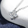 EWYA Real 0.4ct Clover Moissanite Pendant Necklace for Women Party S Sterling Sier Diamond Chain Necklaces Fine Jewelry