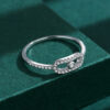 NEW Ring Women's Real S Sterling Sier Diamond Zircon Pig Nose Female Fashion Girlfriend Gift Engagement Jewelry