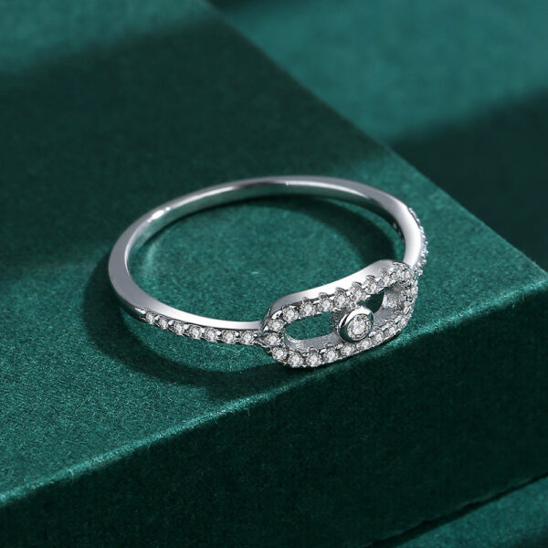 NEW Ring Women's Real S Sterling Sier Diamond Zircon Pig Nose Female Fashion Girlfriend Gift Engagement Jewelry