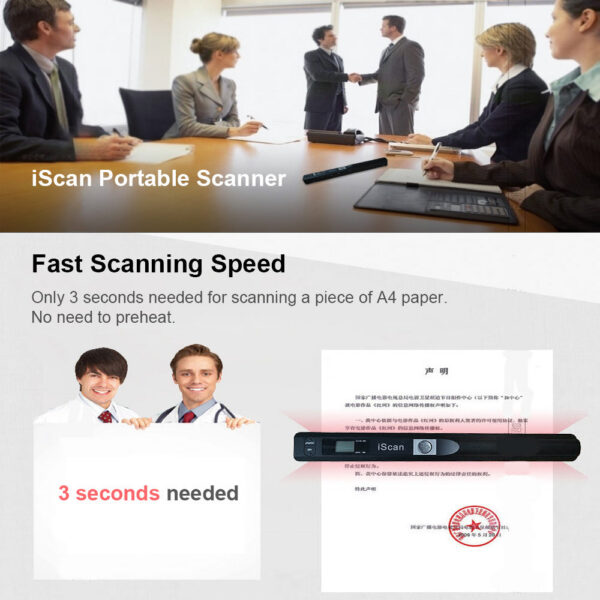 dd1942b1026b709e iScan Portable Mini Handheld Document A4 Book Scanner for JPG and PDF Format 300/600/900 DPI