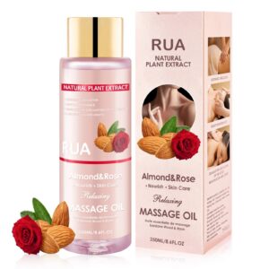 dd1c729c53933d72 Massage Oil for Relaxing, Massage Oil for Joint Almond and Rose Massage Oils Moisturizing Body Oil for Men and Women 8.6 Fl.oz