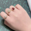 2024 Pure Sterling Sier Jewelry Women Single Water Drop Ring Diamond Wedding Engagement High Quality Fine Design