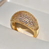 dd4319c24e6ccdab Real Gold Rings Women Full Diamond Fine Jewelry Wedding Anniversary Party for Girlfriend&Wife Gift Bijoux Femme