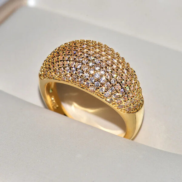 dd4319c24e6ccdab Real Gold Rings Women Full Diamond Fine Jewelry Wedding Anniversary Party for Girlfriend&Wife Gift Bijoux Femme