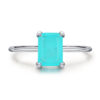 dd43bc2f35a73fd0 Modian Authentic 925 Sterling Silver Classic Rectangle Tourmaline Paraiba Female Finger Ring For Women Charm Fine Jewelry Anillo