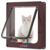 with 4 Way Lock Security Flap for Dog Kitten Small Pet Door Kit Cat Puppy Safety Gate S/M/L 5 Colors