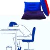 dd5516b2d03a4108 3 Pack Camping Travel Pillow Small Squared Flocked Fabric Air Pillow, Compact, Comfortable and Ergonomic Inflatable Pillow, Used to Support Camping and Hiking