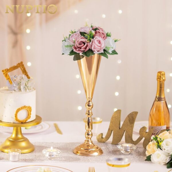 dd599ced4ce0e73b NUPTIO Flower Ball Arrangement Bouquet - 2 Pcs 9.5 inch Diameter Dusty Rose Fake Flowers Roses Balls for Centerpieces Tables - Artificial Rose Arrangements for Wedding Centerpiece Table Decorations