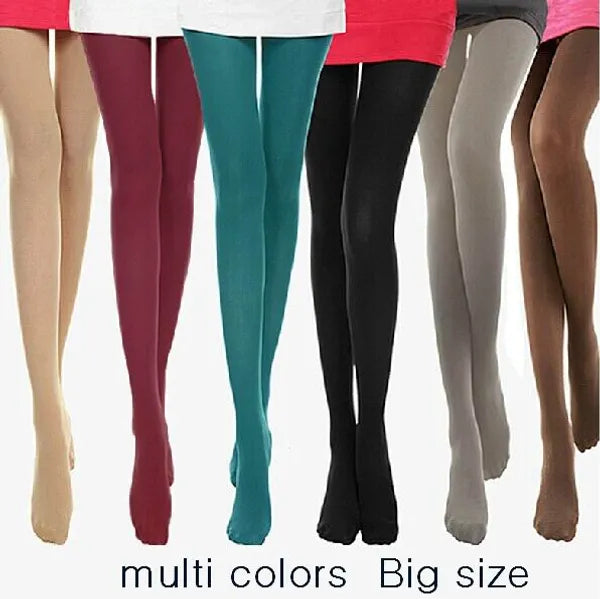dd5f9efe6db8922d 5pcs Plus 120D Autumn and Winter Warm Stretchy Pantyhose for Women Comfortable Elastic Big Size Tights