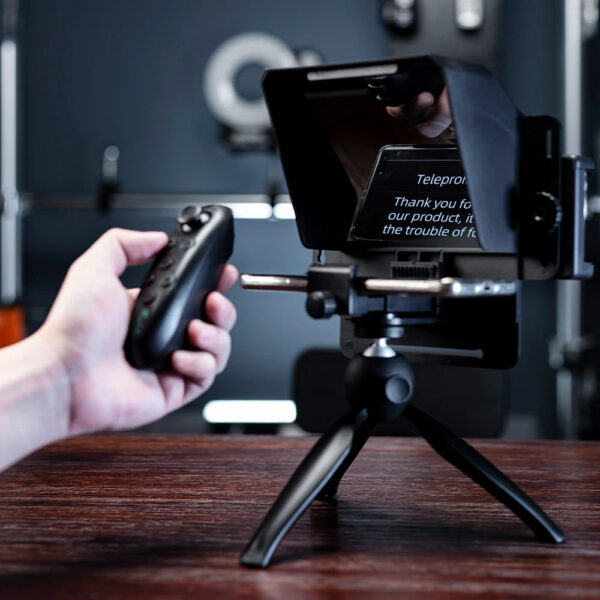 dd75ed4fd7116d82 Ambitful Phone and DSLR Recording Mini Teleprompter Portable Inscriber Mobile Teleprompter Artifact Video With Remote Control