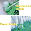 dd782a2cb4c8a769 2Pcs Automatic Bird Feeder Bird Waterer & Feeder Parakeet Hanging Food Dispenser Bird Cage Accessories for Parrots Budgie, Cockatiel, Lovebirds (150 ml / 5.1 oz)
