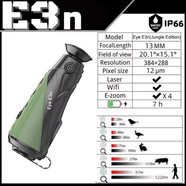 InfiRay Imager E3N /AL13 Monocular Thermal Camera for Hunting Wild Boar Wolf Rabbit and Outdoor Observation