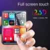 2.4-inch full-screen toucreen MP3 player, mini Mp4 player with Bluetooth, 4-128GB, hi-fi, HD, lossless recording, FM radio, v