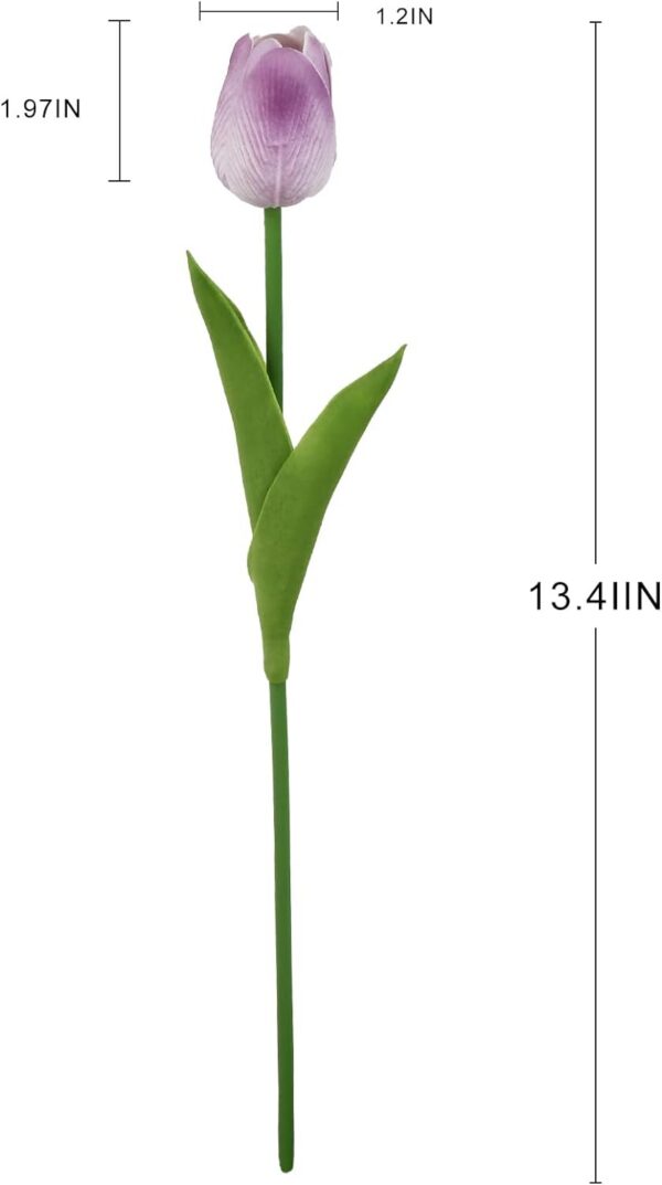 dd9845aa4218d112 IPOPU Real Touch Purple Tulips 24PCS Artificial Flowers for Decoraion Fake Tulips Light Purple Flowers Floral Arrangements Artificial Faux Tulips Decor for Table Home Kitchen Decor (Light Purple)