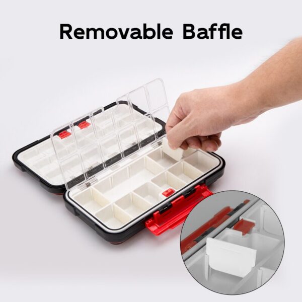 Waterproof Fishing Tackle Double Sided Opening and Closing Bait Tool Storage Box Multifunctional Goods