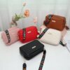 Rilibegan Embroidered Camera PU Material Casual Small Square Versatile Single Bag Printed Shoulder Strap