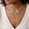 2.5-5CT Tennis Moissanite Necklace Chain for Women Sterling Sier 5mm 6.5 mm Bezel Diamond Necklaces Overlay Style Jewelry