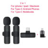 Mini Portable Wireless Tie Microphone Lavalier Mic For Iphone Android MobilePhone Interview Recording Live Vlog Broadcast Gaming
