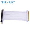 TISHRIC PCIE 3.0 /4.0 To 16X Riser Flexible Cable High Speed Extension Port Adapter with Graphics Card Holder