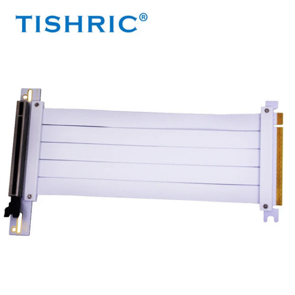TISHRIC PCIE 3.0 /4.0 To 16X Riser Flexible Cable High Speed Extension Port Adapter with Graphics Card Holder