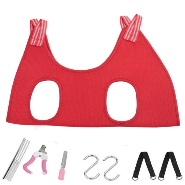 Pet Grooming Hammocks Nail Trimming Cat Beauty Hammock Anti Scratch Bite Dog Restraint Bathing Fixed Bag Pruning Tool Set