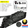 Rhinowalk Waterproof Bike Saddle Bag Large Capacity Bicycle Saddle Pannier Bag Cycling Foldable Tail Rear Bag MTB Road Bike