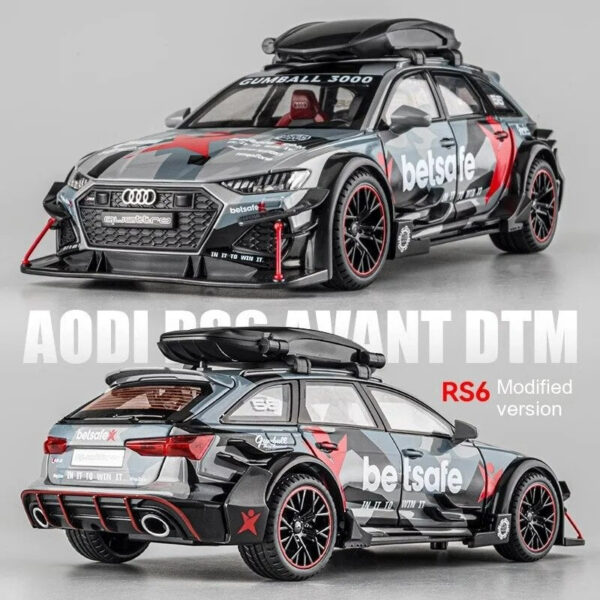 de1c73b7e09f94f5 1:24 RS6 Racing Die-Cast Alloy Model Car - Stylish Collector's Item, Perfect Gift for Boyfriend, Display-worthy Collectible