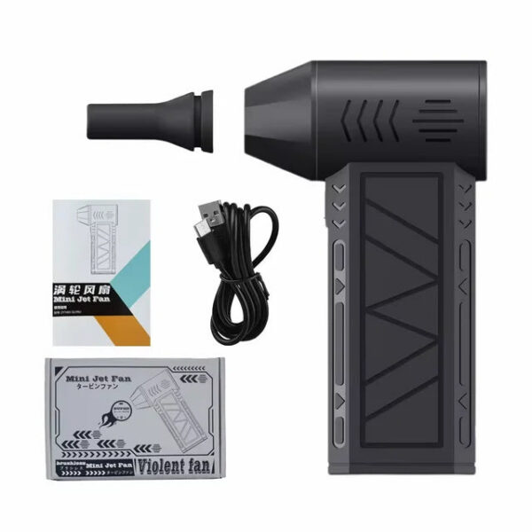 130000RPM Mini Jet Fan Electric Air Duster Adjustable wind speed Turbo Violent Blower Rechargeable with Light Car Cleaning