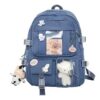 de331383bfd58755 Popular Pink Purple Color Girls High School Student Backpack Bags