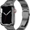 de430056256d5a53 iiteeology Compatible with Apple Watch Band 49mm 45mm 44mm, Upgraded Solid Business Stainless Steel Band for Apple iWatch Series 9/8/7/Ultra,Space Gray