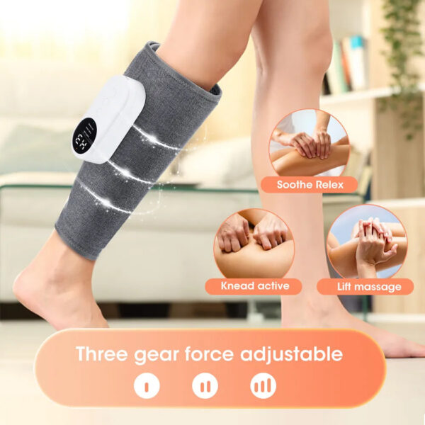 Electric Leg Charging Calf Air Compression Massager with Three Massage Modes Thigh And Knee 360° All-Round Packag