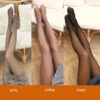 074 Winter Thicken Plus Veet Legs Fake Translucent Warm Fleece Autumn Stockings Tights Sexy Pantyhose 211221