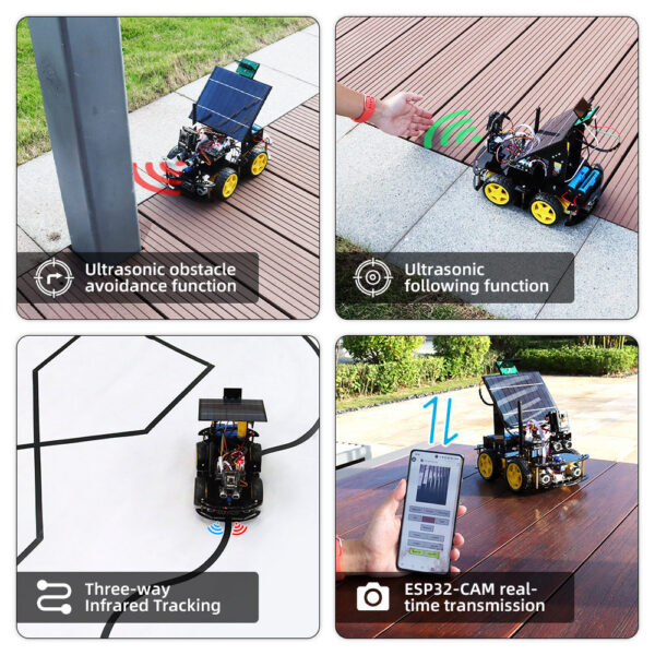 de62883122cd2217 Programmable Robot Car for Arduino Profesional ESP32 Cam Solar Tracking and Charging Set DIY Electronics Project Robotic Kit