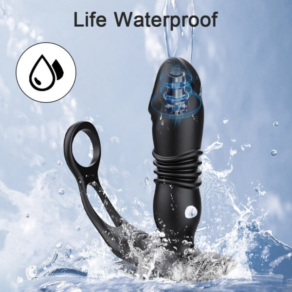 de67441024910834 Male Thrusting Prostate Massager Bluetooth APP Vibrator Men Gay Anal Wireless Remote Butt Plug Sex Toy for Couples