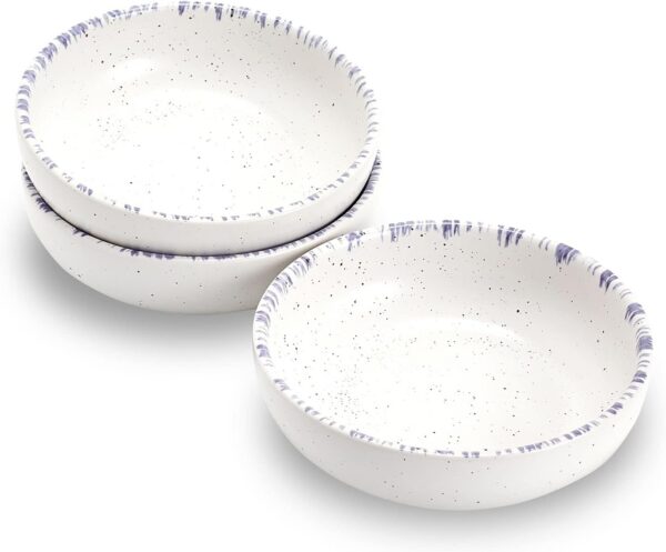 de696c3eb40fbdbf Howise 5.3 in Ceramic Cat Bowls Set, Shallow Cat Food Bowl Small Pet Bowls Cat Dish for Food and Water, Green