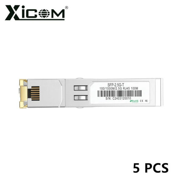 de74e92c739a6f0e Xicom SFP Copper Module 2.5G RJ45 Port 100M Fiber SFP Transceiver Module Optical Ethernet Switch Compatible Cisco/Mikrotik