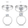 de9b95f88164cc6d Trumium 0.5/1 Ct D Color Moissanite Ring For Women Diamond moissanite Rings s Sier Engagement Wedding Bands Fine Jewelry