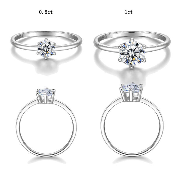 de9b95f88164cc6d Trumium 0.5/1 Ct D Color Moissanite Ring For Women Diamond moissanite Rings s Sier Engagement Wedding Bands Fine Jewelry