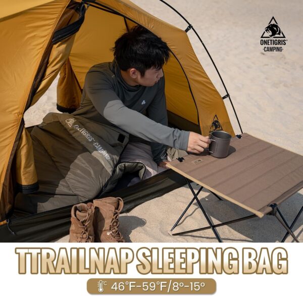 de9cdccc5de5f39d OneTigris Trailnap Sleeping Bag 3 Season Extra-Wide Warm for Camping Backpacking Travel Outdoor Activities