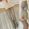 Women Socks 2024 Spring Woman Pantyhose Translucent Wool Sock Pants Winter Stocking Fleece Lined Tights Thermal Legging Fake 423