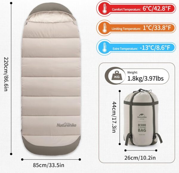 deab07bf6ba78ff9 Naturehike Lightweight Mummy Sleeping Bag for Adults - Warm Cotton, Spliceable, Perfect for Outdoor Camping & Hiking